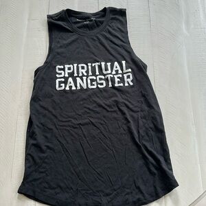Spiritual Gangster tank.  Not cropped. Black. Size M.